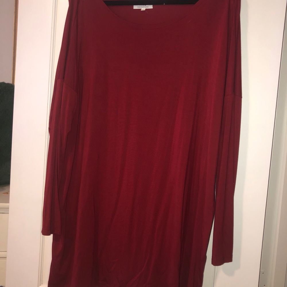 plain red t shirt dress